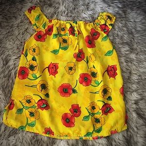 Yellow blouse with floral print